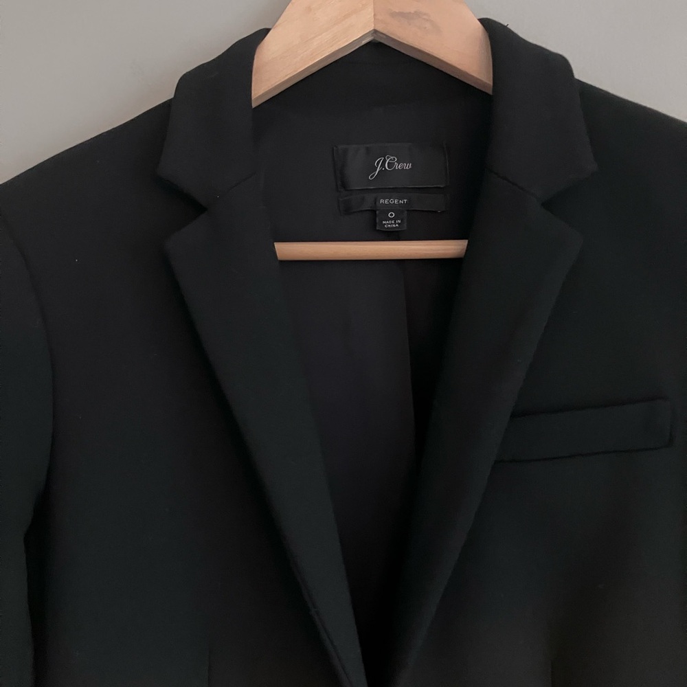 J CREW REGENT Black Four Season Blazer Size 0 - Picture 4 of 12